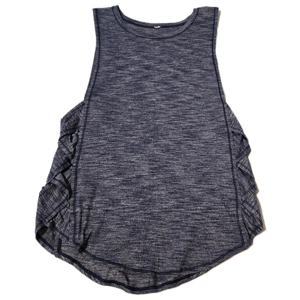Lululemon Var-City Muscle Tank Heathered Blue Size 4